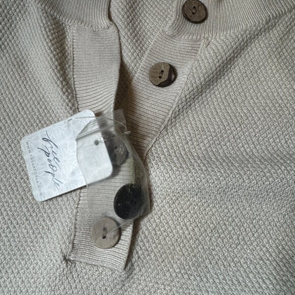 NWT Free People Waffle Knit Hailee sweater lounge Set in Moss Beige – Medium - Picture 5 of 7